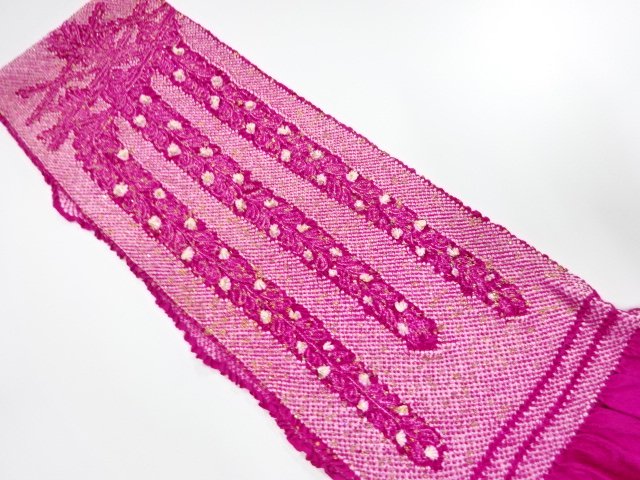 正絹　振袖用　絞り帯揚げ